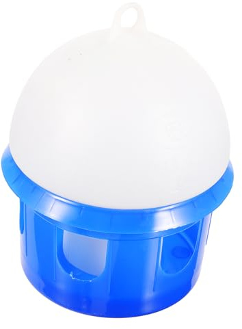 FRCOLOR Automatischer Wasserspender für Tauben mit 4l Kapazität Blauer Kunststoff Rundes Robustes Design Abnehmbar für Vogelvoliere Außen