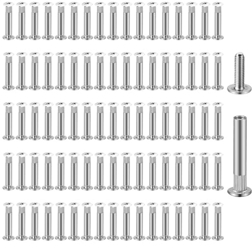 170 Piezas Tornillo Union Muebles, Tornillos de Conexión, Tornillos M4 X 31-40 Mm, Tornillos de Manguito, Fijación Conectores, Pernos Conectores para Muebles Armarios Tableros de Madera de Puertas