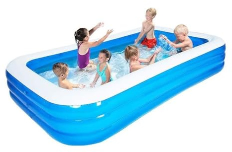 Piscine Gonflable surdimensionnée avec Motif de Ballon océan, Hauteur réglable, Portable for s'amuser dans Le Jardin en Famille(3m)