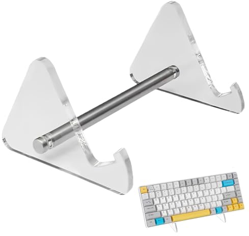 GXGM Supporto Tastiera Acrilico Smontabile, Espositore Trasparente per Keyboard Meccanica, Stand per Desk Setup Gaming, Vetrina Tastiera Custom, Organizzazione Scrivania, Keyboard Stand