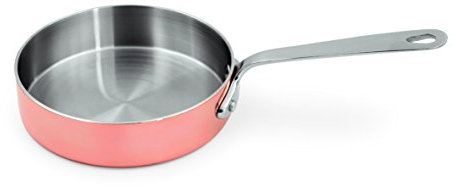 Mini-Servierpfanne (SERVIERGESCHIRR KUPFER SERIE 201 MINI) - innen Chromnickelstahl/außen Kupferbeschichtung, Griffe angenietet, PREMIUM-QUALITÄT