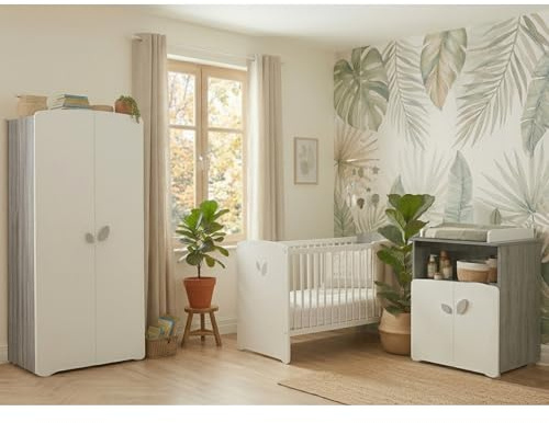 Baby Price nt372 Babyzimmer Kinderzimmer Trio Bett + Kommode + Schrank