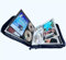 DVD CD de stockage Portefeuille Coque avec Extra Large Titre Coque pages pour Movie Musique Audio Media Bluray Disc (Portable de transport à anneaux support Album Home Organiseur)Bleu, 128 unités