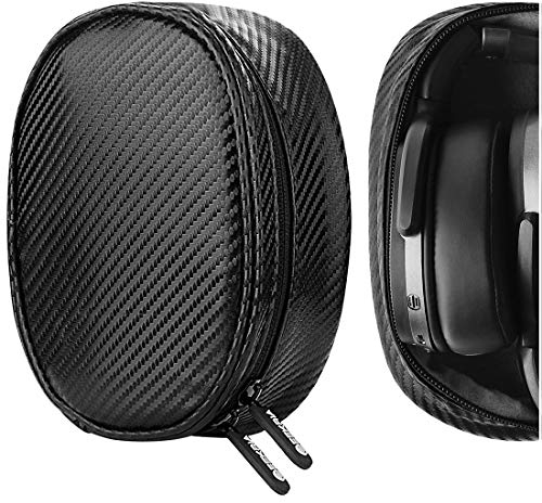 Geekria Headphones Pouch Compatible with Sennheiser, JBL, Skullcandy, Soundcore, Bose Headphones Case, Replacement Protective Travel Carrying Bag with Cable Storage (Black)