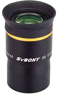 Svbony Teleskop Okular 1,25”, 15mm 66° Ultraweitwinkel Okular mit Filtergewinde, FMC Metall Teleskop Zubehör, für Binärdateien Planeten Mondoberflächen Innere Hellen Nebels