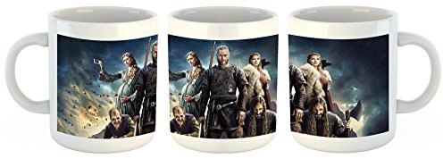 Unified Distribution Vikings TV Serie - Tasse mit Motiv Bedruckt, 300ml C-Henkel. Tolles Geschenk für Büro, Küche, Geburtstag, Ihre Neue Lieblingstasse zum Frühstück