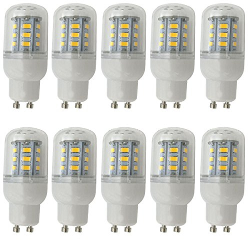 Aoxdi 10 Stück GU10 LED Glühbirne 4W, Warmweiß, Nicht Dimmbar 24 SMD 5730 LED GU10 Lampe Leuchtmittel, AC220-240V