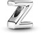 PANDORA Moments Buchstabe Z - wendbares Alphabet-Charm aus Sterling-Silber mit geprägten Herzen und Perlen an der Rückseite, kompatibel mit Armbändern aus der PANDORA Moments Kollektion,