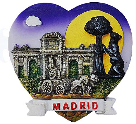 Kühlschrankmagnet mit 3D-Symbol von Madrid Spanien, Souvenir, Geschenk, Heim- und Küchendekoration, magnetischer Aufkleber, Madrid Spanien Kühlschrankmagnet