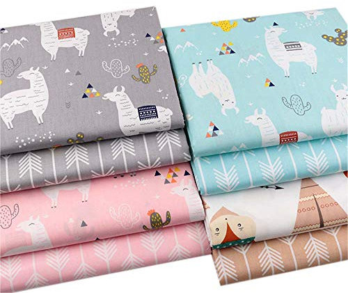 YYSZ 8 Stück 46 cm x 56 cm Baumwollstoff Patchwork Stoffe, Stoffstücke 100% Baumwolle Dünner Stoff Zum Nähen für Alle Arten von Kleinen Handgemachten