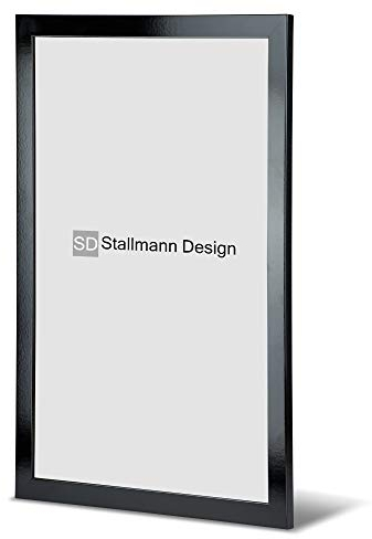 Stallmann Design 'New Modern' Bilderrahmen 50 x 75 cm | Farbe: Schwarz Glanz | eleganter Frame für Ihre Fotos und Motive