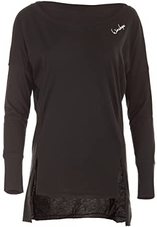 WINSHAPE Damen Ultra Leichtes Modal-longsleeve Mcs003 Longsleeve, Schwarz, S EU