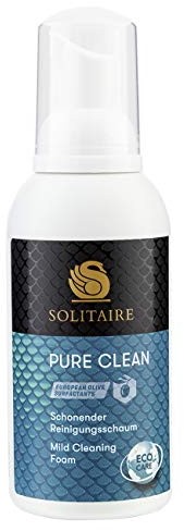 SOLITAIRE Pure Clean professioneller Reinigungsschaum für Sneaker 150 ml ökologische Reinigung stark gegen Schmutz ideal für alle Materialien Leder, Gummi, Synthetik, für alle Schuhe geeignet
