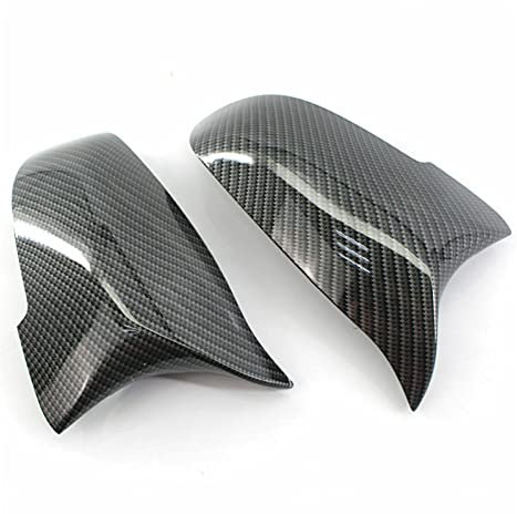 QWERTYUI AISHANBAIHUODIAN 2 stücke Spiegelabdeckungen Seite Rückseite Rückspiegeldeckel Mütze Fit für BMW 5 6 7 Serie F10 F18 F06 F06 F07 F12 F13 F01 2014-2016 (Color : Carbon Fiber)