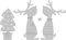 Rayher Stanzschablonen Set Rentierfreunde, für Kartengestaltung, Scrapbooking und vieles mehr, Set 4 Schablonen, 0,5 - 3,8 cm x 0,5 - 6,5 cm, Prägeschablonen, Stanzschablonen Weihnachten, 50248000