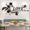 Wandtattoo LOVE 3D Wandaufkleber Sticker DIY Wandsticker Wanddeko Deko für Schlafzimmer Wohnzimmer Sofa Hintergrund Art Home Deco Puzzle Handgefertigt im Innenbereich Dekoration (M, Schwarz)