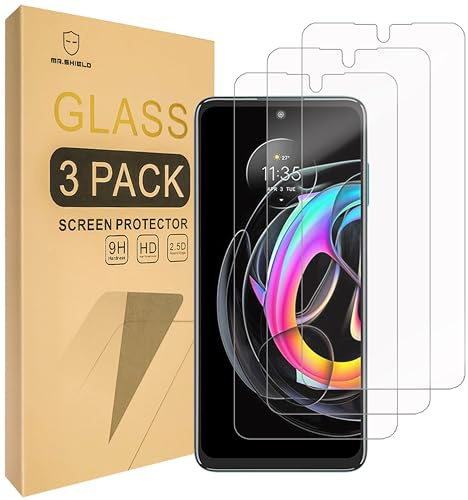 Mr.Shield 3-Pack Tempered Glass Screen Protector for Motorola Edge 20 Lite | MOTO Japan Glass with 9H Hardness