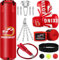 Prorobust Boxsack-Set, 120cm PU Heavy Duty mit 12OZ Boxhandschuhen für MMA Kickboxen Home Training (Ungefüllt)