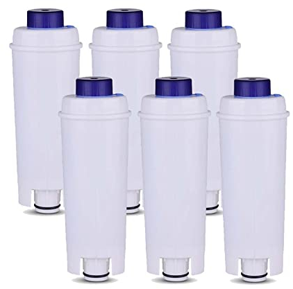 Miter Filtro de Agua Suave for máquina de café Compatible con Delonghi DLS C002 DLSC002 SER 3017 SER3017 Sistema de filtración de Agua for máquina de café (Color : 6 Pcs)