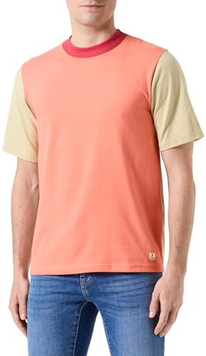 Armor Lux Herren Heritage T-Shirt, Coral E24/Olivgrün/Cardi, M