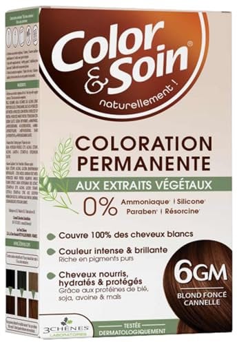 Les 3 Chênes Color & Soin Permanente Haarfarbe, Dunkelblond, Zimt: 6 g