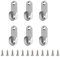 NAYAGOGO 6 PCS Wardrobe Rail Brackets, Clothes Rail Brackets for Wardrobe Shower Curtain Closet (16 mm/ 0.63 Inch)
