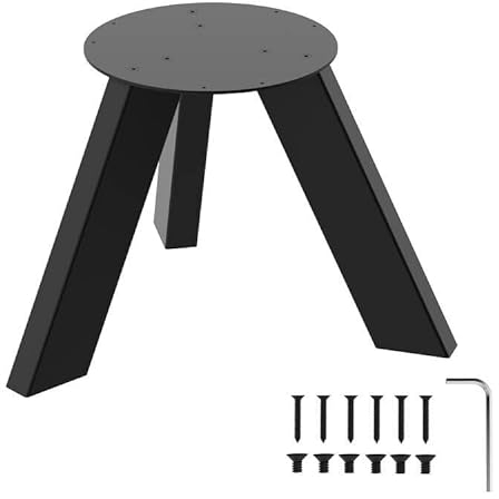 Orgerphy Pieds de table basse en métal de 45,7 cm | Pied de table rond de 45,7 cm | 40,6 cm de hauteur 35,6 cm de large pour table basse, meubles de banc (45,7 cm)