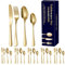 VIVIIHOO Ensemble de Couverts en Or pour 6 Personnes - 24 pièces, Poli, Design Moderne avec boîte Cadeau, Essentiel pour la Maison, Le Restaurant, la fête et Le Mariage