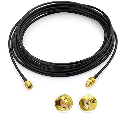 Bingfu Câble Rallonge SMA 5 m - Adaptateur de SMA Mâle à Femelle - Câble Coaxial RG174 pour Antenne 4G LTE GSM GPS Routeur Gateway Modem Camera Radioamateur Récepteur ADS-B RTL-SDR