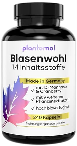 14-fach Komplex Blasenwohl - Cranberry Kapseln hochdosiert mit D Mannose Goldrute Birkenblätter Bärentraubenblätter Kapseln - 2 Monatsvorrat