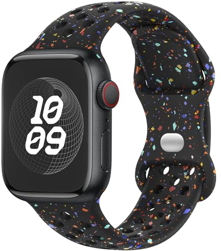 Yoohoo Sport Armband Kompatibel mit Apple Watch Armband 46mm 45mm 44mm 42mm 41mm 40mm 38mm 49mm, Umweltfreundlich Silikon Band für iWatch SE Ultra Series 10 9 8 7 6 5 4 3 2 1 für Damen Herren