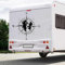 Rakelfix Kompass Australian Shepherd Aufkleber Hund Hunde Sticker Auto Camper Wohnmobil Caravan Autoaufkleber Wohnwagen Sticker Kompassrose