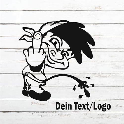 Rakelfix Lustiger Piss auf Männchen Mann Aufkleber Wunschtext Logo Autoaufkleber Bagger Sticker Calvin Wandtattoo Laptop Pissmännchen Piss on Name