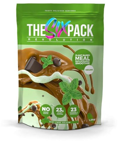 The Six Pack Revolution Vegan Meal Replacement Shake – Mint Choc Gelato – 1.2kg, 30 SERVINGS – 25g Protein – Gluten Free – No Added Sugar – Vitamins & Fibre – Clean Eating for Fat Loss Plans