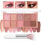 Boobeen Smoky Eyeshadow Palette, Matte Shimmer Glitter Eyeshadow Makeup Hochpigmentierte Lidschatten Puder Palette, Smoky Eye Makeup mit mischbaren neutralen Farbtönen