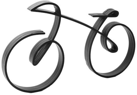 Minimalistische Fahrrad Kunst Skulptur Mini 3D Metall Wandkunst gerahmt Stil Eisen Draht Fahrrad Skulptur Fahrrad Kunst Dekor für Fahrradliebhaber, Heimdekoration