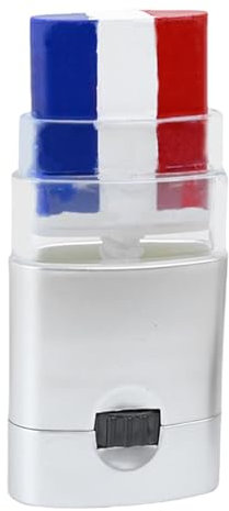France National Flag Face Paint - 3 Colors Stripe Fan Brush Crayon Stick, Euros 2024 Football Face and Body Paint for National Day, Football Supporters Sports Events