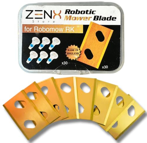 Lames de tondeuse robot Titanium, adaptées à tous les modèles RK de Robomow, 30 pièces testées sur de nombreux trains différents, super résistantes et tranchantes