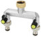 QWORK® Distribuidor de Agua del Grifo de 2 vías, Distribuidor de Agua conexión de 3/4, con Adaptador y válvula de Bola
