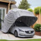 Robuster Carport, halbautomatischer, Faltbarer Autounterstand, tragbare Garage, einziehbare Automarkise mit Metallrahmen für Auto, LKW, Boot, Autoüberdachung mit Ganzjahresplane (dunkelgrau, 5,5 x 2