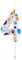 Candela di Compleanno a Forma di Zampa di Cane Blu, 10cm Carina Candela Zampa Candele con Numeri Candela Bluey Articoli per Feste di Compleanno a Forma Di Cane Blu per Bambini (Numero 4)