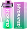 Mevoly Gourde Enfant 500ML, Tritan Gourde Sport Motivation sans BPA, Transparente avec Graduée, Anti Fuite, Bouteille 0,5 Litre pour Fille, Garcon, École, Maternelle (Taro Violet)