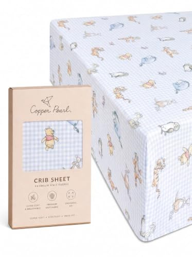 Premium-Spannbetttuch für Kinderbett/Kleinkinder, Winnie Puuh & Seine Freunde Copper Pearl