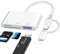Lecteur de carte SD pour iPhone, lecteur de carte SD 3 en 1 pour iPhone iPad, lecteur de carte USB C avec SD/Micro SD, adaptateur USB OTG, pour iPhone 15/14/iPad/MacBook Pro/Air/Samsung/Android Phones