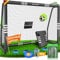 KESSER® Fußballtor – Hochwertiges Fußballtor 240cm, Training Schusstraining UV-beständigem Netz, Stahlrahmen mit Polsterung, Erdhaken, Luftpumpe, Hüttchen, Montagezubehör für Kinder und Erwachsene