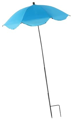 Aymzbd Pflanzen Regenschutz Schirm, Sonnenschirm für Pflanzen UV-Schutz, Garten Pflanzenschirme, Plant Umbrella with Metal Stake, Klappbarer Schirm Für Blumenbeet, Terrasse, Gewächshaus, Blau