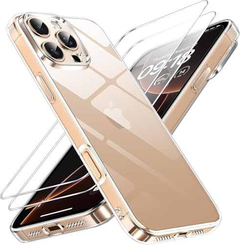 Oprimio 3 in 1 Hülle für iPhone 16 Pro [2X Glas Schutzfolie] [1x Transparente Hülle] [Deutsche Material] [Ultra Dünn] Klar Handyhülle Panzerglas für Apple iPhone 16 Pro