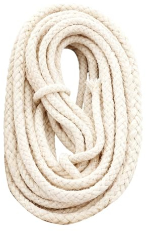 Verazquy Premium Cotton Oil Lamp Wicks - 10ft 6mm Round Wick for Kerosene Heaters Alcohol Burners Tiki Torches Garden Alcohol Lamps