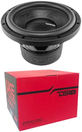 KIT SET PER DS18 ZR10.2D, 1 subwoofer da 25 cm 250 mm 10, 700 watt rms e 1400 watt max, doppia bobina 2 + 2 ohm, sensibilità 81 db spl, per auto, 1 pezzo