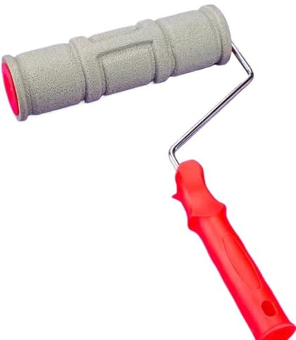 Strukturwalze 1 Stück 10-Zoll-Gummi-Imitations-Ziegelstein-Effekt-Maler mit Griff DIY-Wanddekorationswerkzeug EG724T